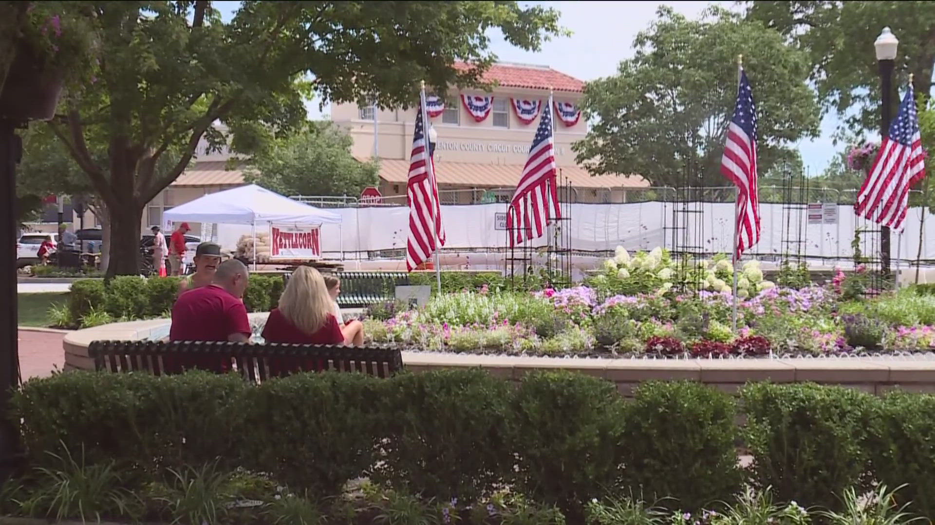 Communities like the city of Bentonville had to postpone their fireworks shows after storms hit after dark on July 4th.