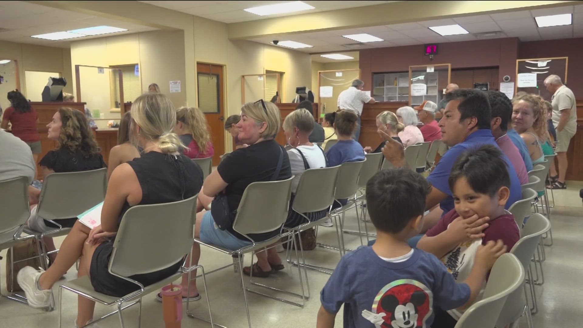 Bentonville is seeing double the amount of people after the Rogers revenue office closed. It has roof and flood damage caused by the Memorial Day Weekend tornadoes.