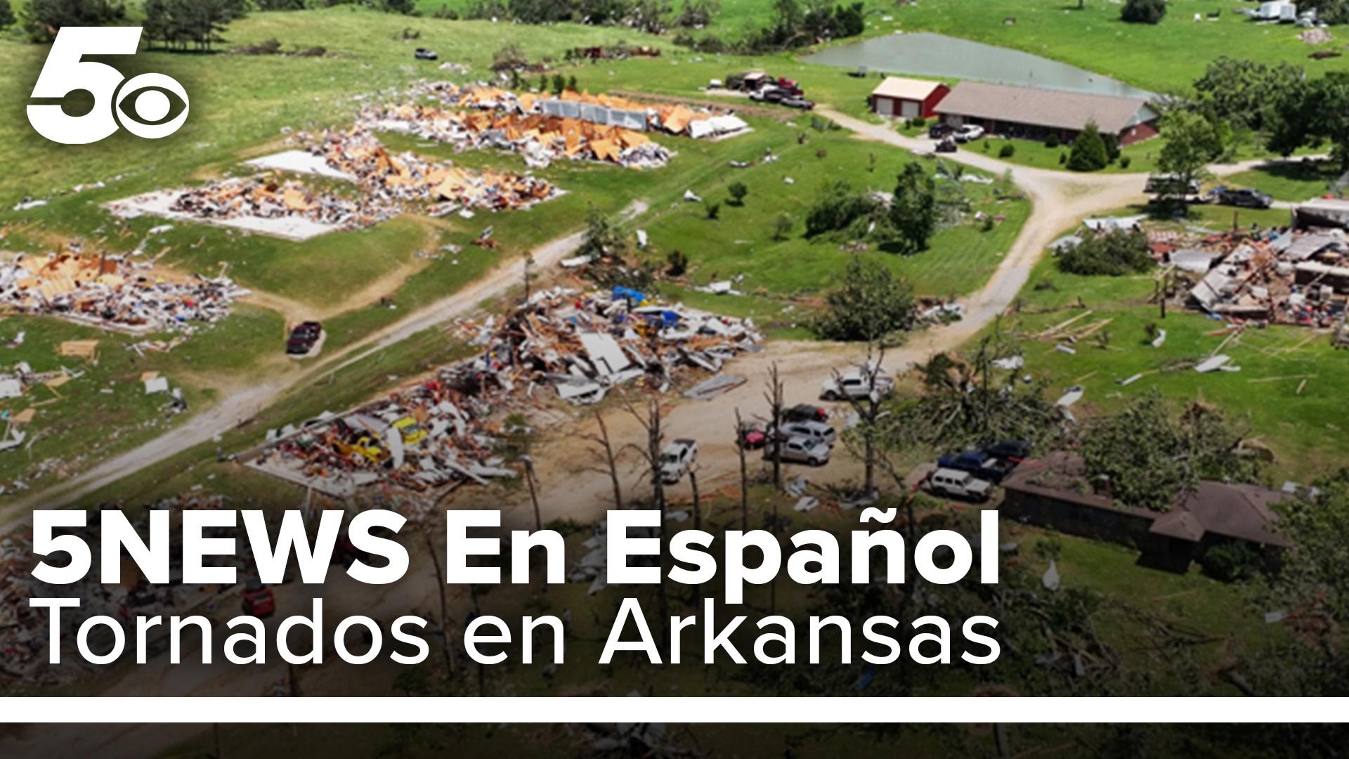 Por lo menos 7 tornados cayeron en el area del condado de Benton dejando 8 muertos y multiples heridos.